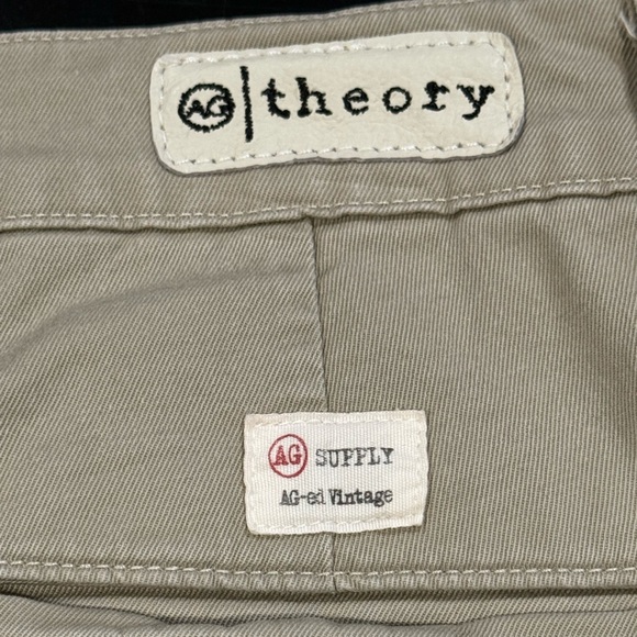 AG x Theory Womens Cropped Midrise Khaki Pants Adriano Goldschmied size 24 - Picture 4 of 13
